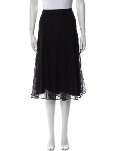 Pre-owned Fendi Midi Length Skirt In Black