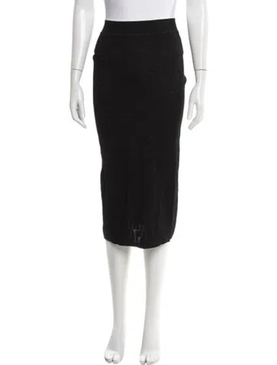 Pre-owned Fendi Midi Length Skirt In Black