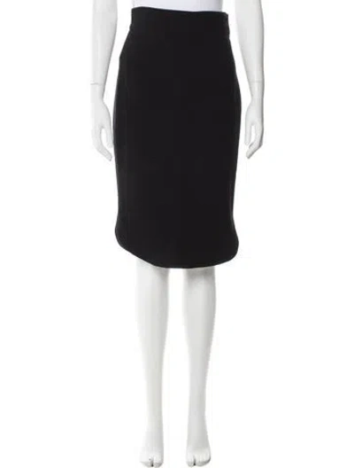 Pre-owned Fendi Midi Length Skirt In Black