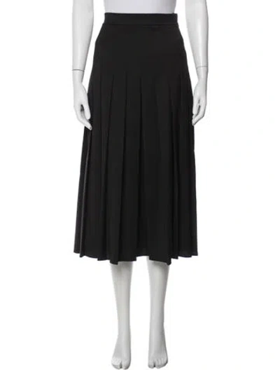 Pre-owned Fendi Midi Length Skirt In Black