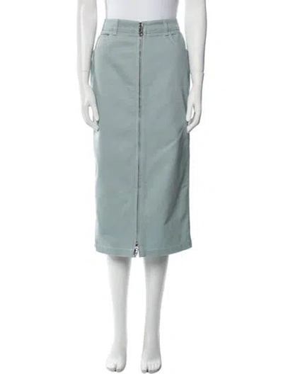 Pre-owned Fendi Midi Length Skirt In Blue
