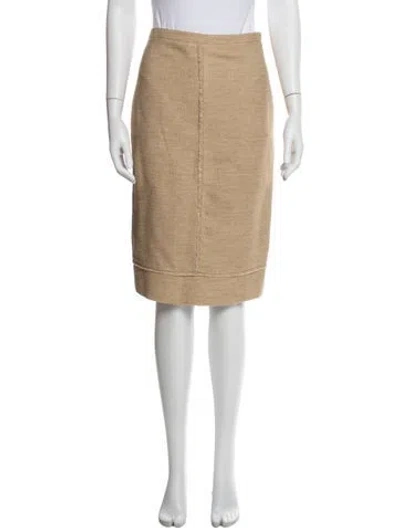 Pre-owned Fendi Midi Length Skirt In Neutral
