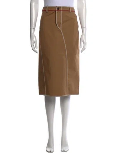 Pre-owned Fendi Midi Length Skirt W/ Tags In Blue/neutrals