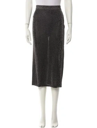 Pre-owned Fendi Midi Length Skirt W/ Tags In Gray