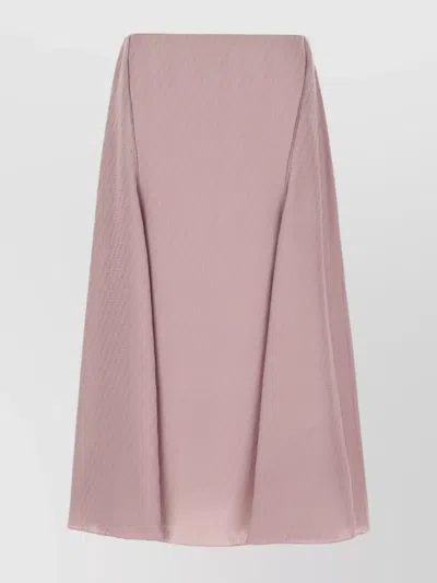 FENDI MIDI SILK SKIRT TEXTURED FABRIC