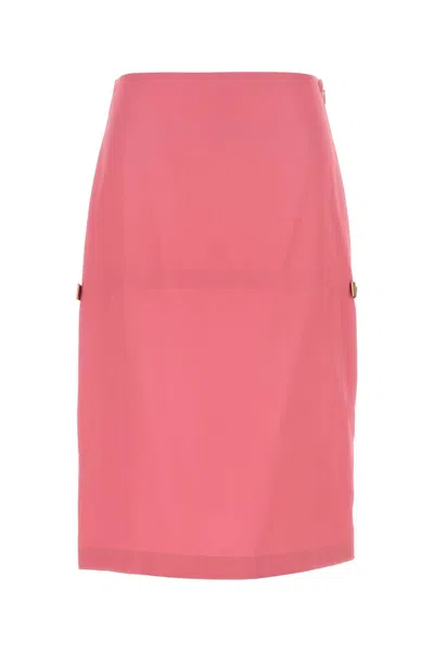 Fendi Midi Skirt In Technical Fabric In Pink