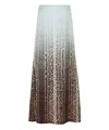 Fendi Silk Skirt With Ff And Animalier Print In Multicolor