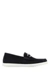 Fendi Midnight Suede O Lock Light Loafers