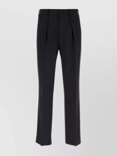 Fendi Midnight Blue Twill Pant In Black