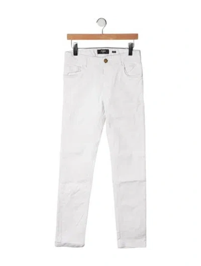 Pre-owned Fendi Mid-rise Skinny Leg Jeans In Neutrals