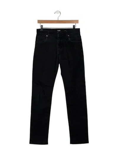Pre-owned Fendi Mid-rise Straight Leg Jeans In Blue