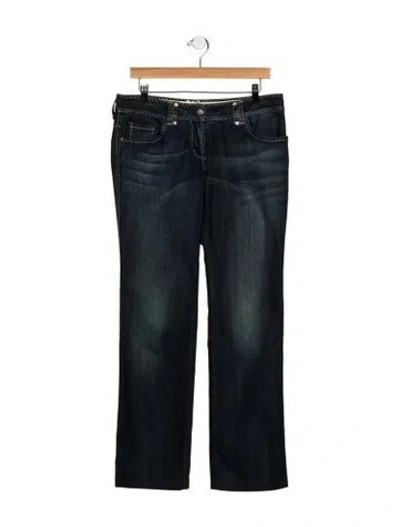Pre-owned Fendi Mid-rise Straight Leg Jeans In Blue