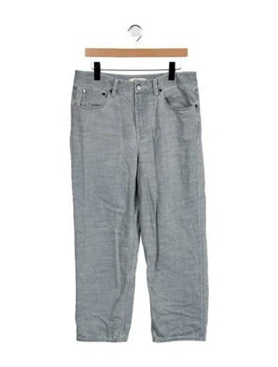 Pre-owned Fendi Mid-rise Straight Leg Jeans In Blue