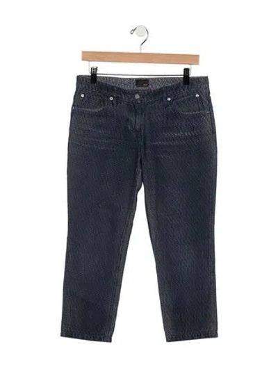 Pre-owned Fendi Mid-rise Straight Leg Jeans In Blue