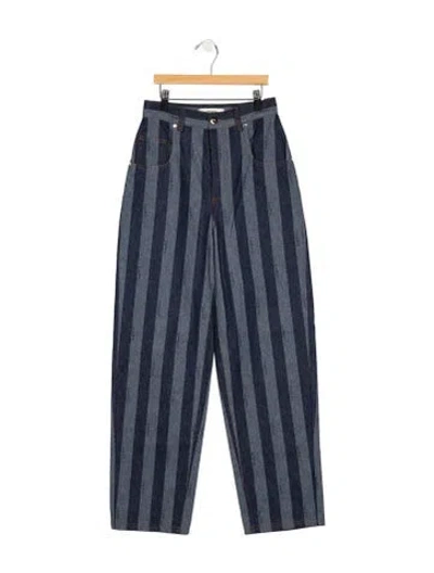 Pre-owned Fendi Mid-rise Straight Leg Jeans W/ Tags In Blue