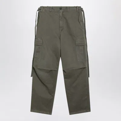 Fendi Military Cotton Cargo Trousers In Gray