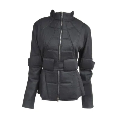 Pre-owned Fendi Military Quilted Space Age Black Jacket