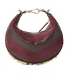 Fendi Mini-bag In Leather And Suede With Two-tone Inlay In Red