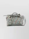 Fendi By The Way Soft Mini Ff Jacquard Velvet Mini-bag In Green