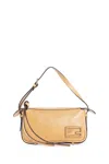 Fendi Simply Mini Leather Bag In Beige