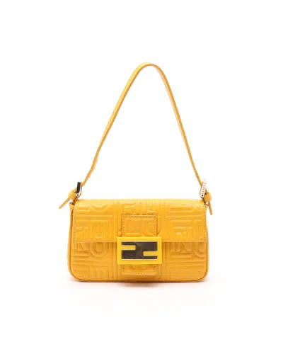 Fendi Mini Baguette Bag In Pink