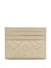 Fendi Yellow And Beige Leather Flat Card Holder In Neutrals