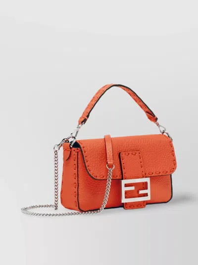 Fendi Mini Baguette Chain Strap Ff Clasp In Multicolor