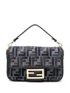 Fendi Mini Baguette Crossbody Bag In Blue