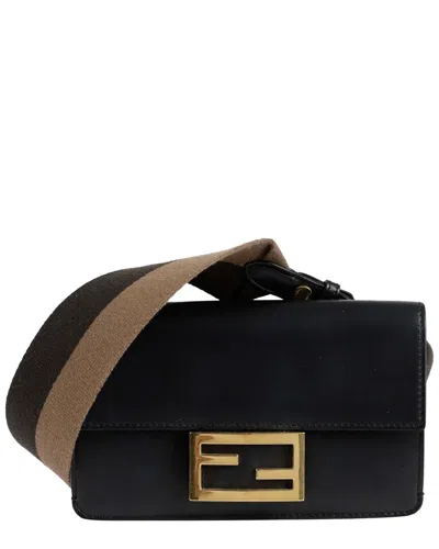 Fendi Mini Baguette Shoulder Bag (authentic Pre-loved) In Black