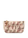 Fendi Mini Baguette Shoulder Bag In Neutral