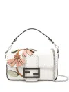 Fendi Mini Baguette Tote Bag In White