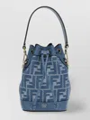 Fendi Women Embroidered Canvas Mon Tresor Bucket Bag