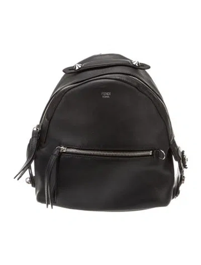 Pre-owned Fendi Mini By The Way Backpack In Black