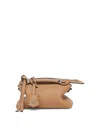 Fendi Cappuccino-colored Selleria Mini-bag With 156 Hand-sewn Stitches In Beige