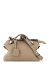 Fendi Dove Gray Selleria Mini-bag With 156 Hand-sewn Topstitches In Neutro