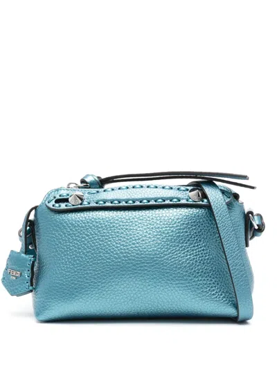 Fendi Mini By The Way Selleria Cross Body Bag In Blue
