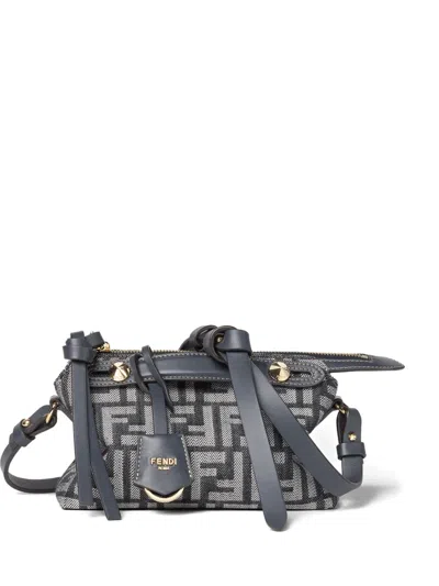Fendi Mini By The Way Soft Logo-charm Tote Bag In Blue