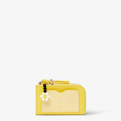 Fendi Mini Card Case Pouch Handbag In Yellow