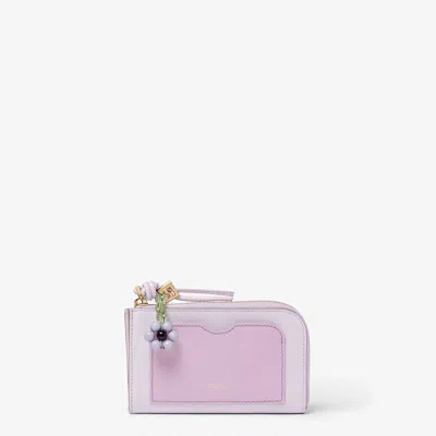 Fendi Mini Card Case Pouch Handbag In Purple