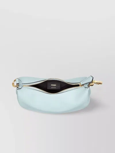 Fendi Mini Chain Strap Shoulder Bag In Blue