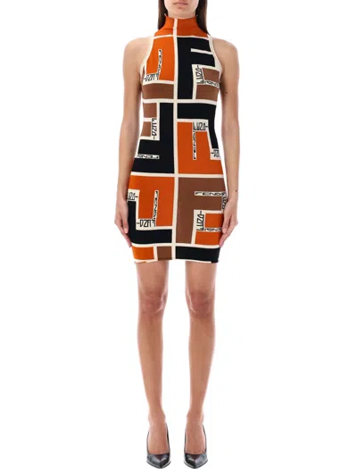 Fendi Mini Dress Look 28 In Orange