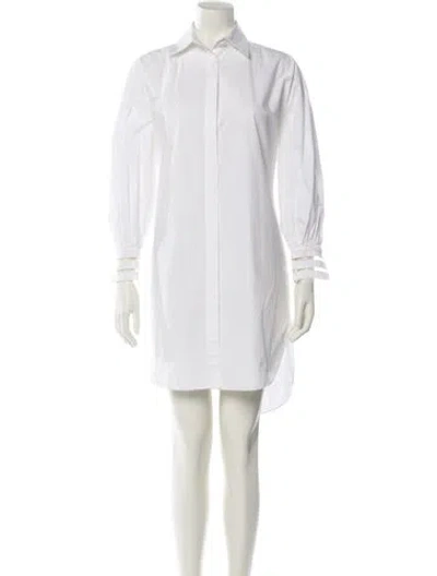 Pre-owned Fendi Mini Dress In White
