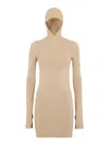 Fendi Beige Wool And Silk Dress In Beige