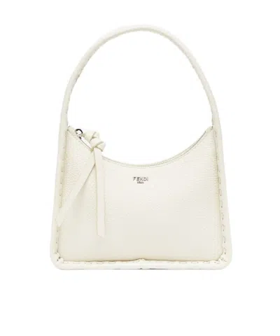 Fendi Mini Fendessence Selleria Tote Bag In White