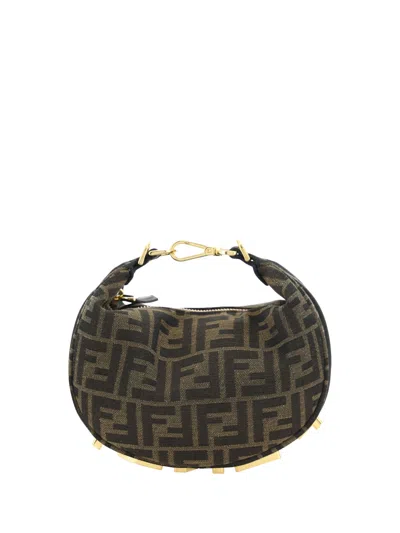 Fendi Mini Graph Handbag In Brown