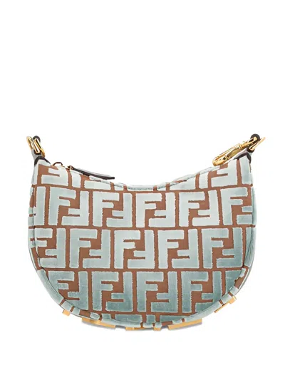 Fendi Mini Graph Jacquard Tote Bag In Green