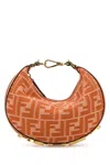 Fendi Women Borsa A Mano Graphy Mini In Denim Ricamato
