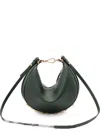 Fendi Mini Graphy Crescent-shaped Cross Body Bag In Green