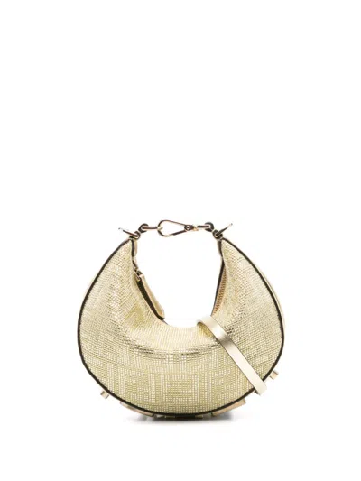 Fendi Mini Graphy Cross Body Bag In Nude