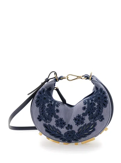 Fendi Mini Graphy Denim Embroidrey